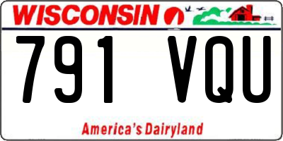 WI license plate 791VQU