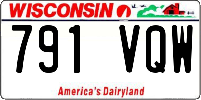 WI license plate 791VQW