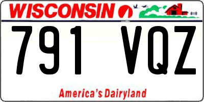 WI license plate 791VQZ