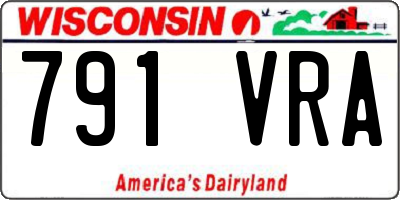 WI license plate 791VRA