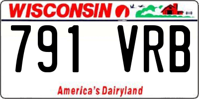 WI license plate 791VRB