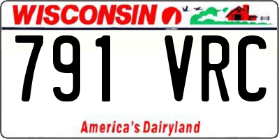 WI license plate 791VRC