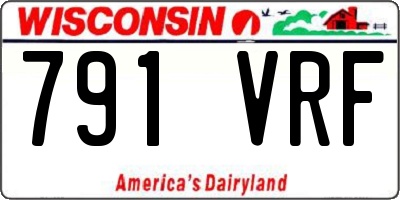 WI license plate 791VRF