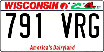 WI license plate 791VRG