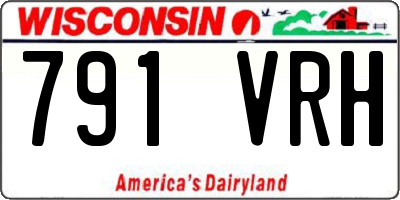 WI license plate 791VRH