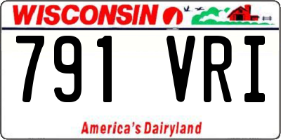 WI license plate 791VRI