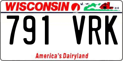 WI license plate 791VRK