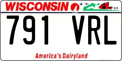 WI license plate 791VRL