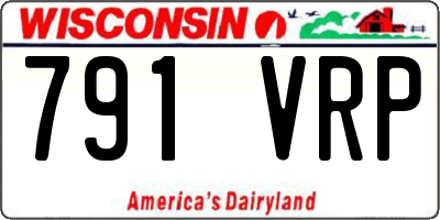 WI license plate 791VRP