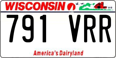 WI license plate 791VRR