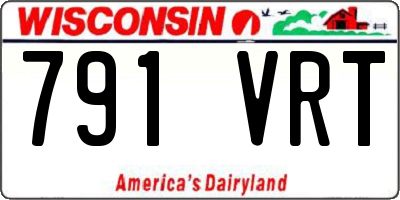 WI license plate 791VRT