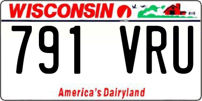 WI license plate 791VRU