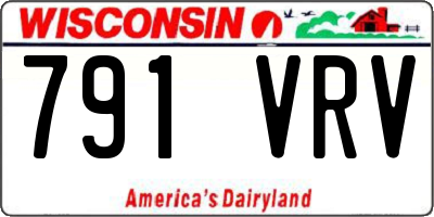 WI license plate 791VRV