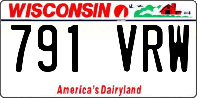 WI license plate 791VRW