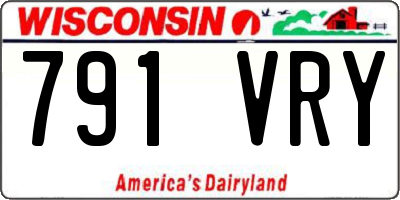 WI license plate 791VRY