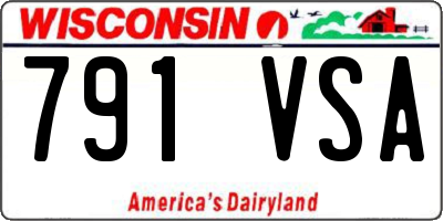 WI license plate 791VSA