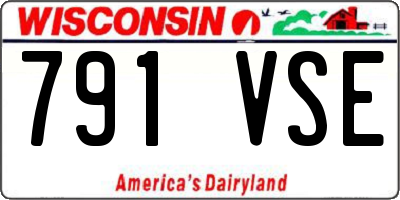 WI license plate 791VSE