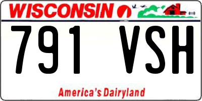 WI license plate 791VSH