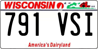 WI license plate 791VSI