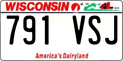WI license plate 791VSJ