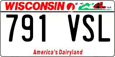 WI license plate 791VSL