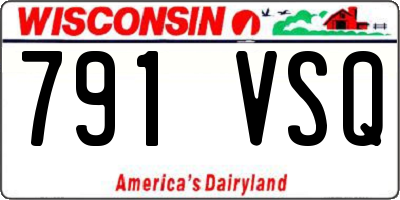 WI license plate 791VSQ