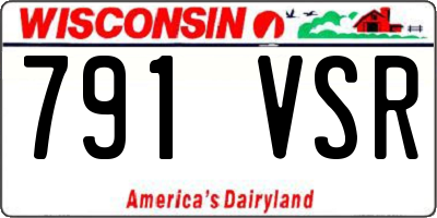 WI license plate 791VSR