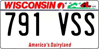 WI license plate 791VSS