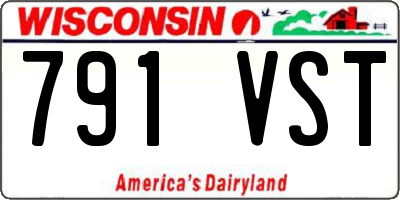 WI license plate 791VST