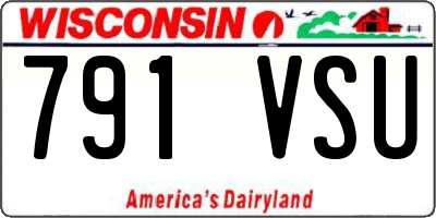 WI license plate 791VSU