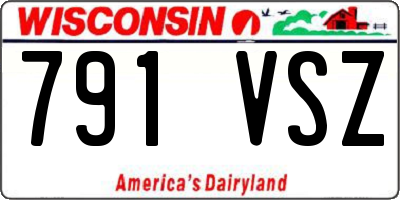 WI license plate 791VSZ
