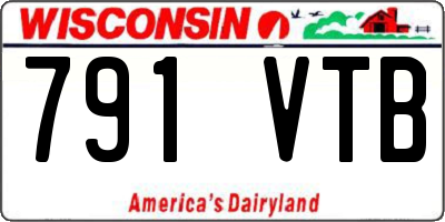 WI license plate 791VTB
