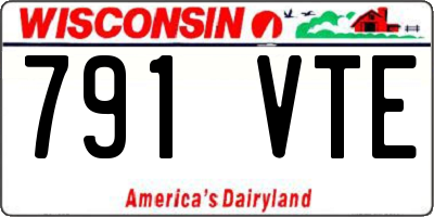 WI license plate 791VTE