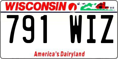 WI license plate 791WIZ