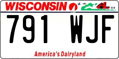 WI license plate 791WJF