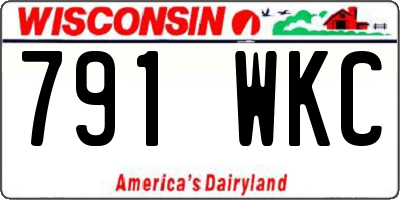 WI license plate 791WKC