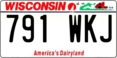 WI license plate 791WKJ
