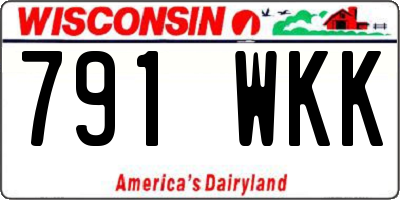WI license plate 791WKK