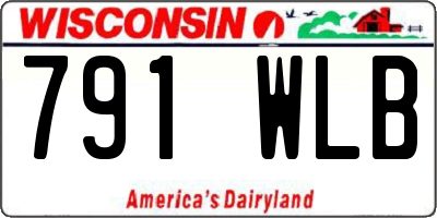 WI license plate 791WLB