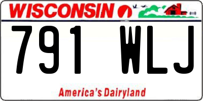 WI license plate 791WLJ