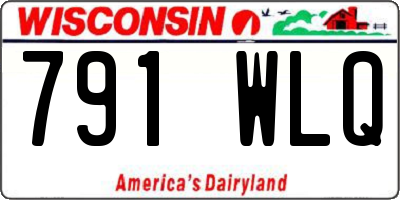 WI license plate 791WLQ