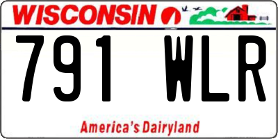 WI license plate 791WLR