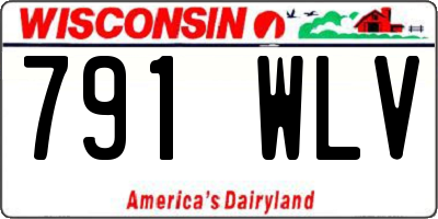 WI license plate 791WLV
