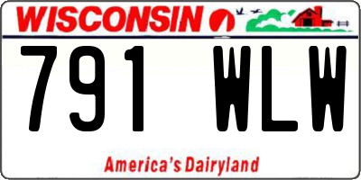 WI license plate 791WLW