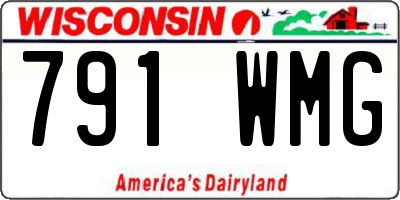 WI license plate 791WMG