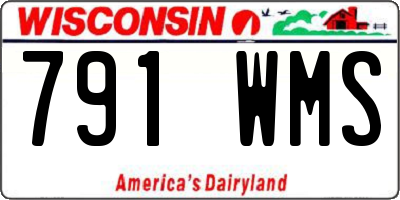 WI license plate 791WMS