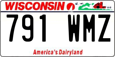 WI license plate 791WMZ