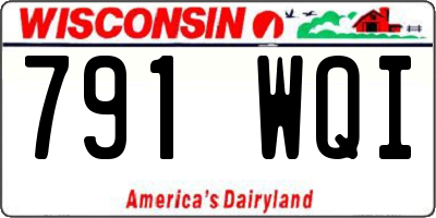 WI license plate 791WQI