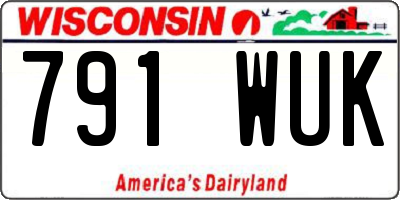 WI license plate 791WUK