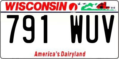 WI license plate 791WUV